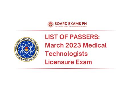 med tech results 2023|March 2023 Medical Technologists Licensure Examination .